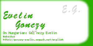 evelin gonczy business card